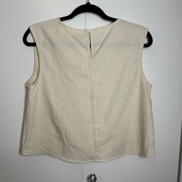 Commense Linen Blends Casual Pants Set Khaki Small NWT - Picture 4 of 16